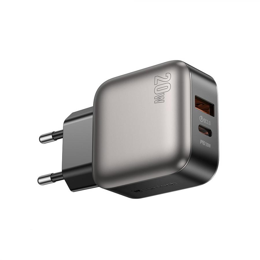 LAMTECH DUAL PORT QC3.0 CHARGER PD20W GREY