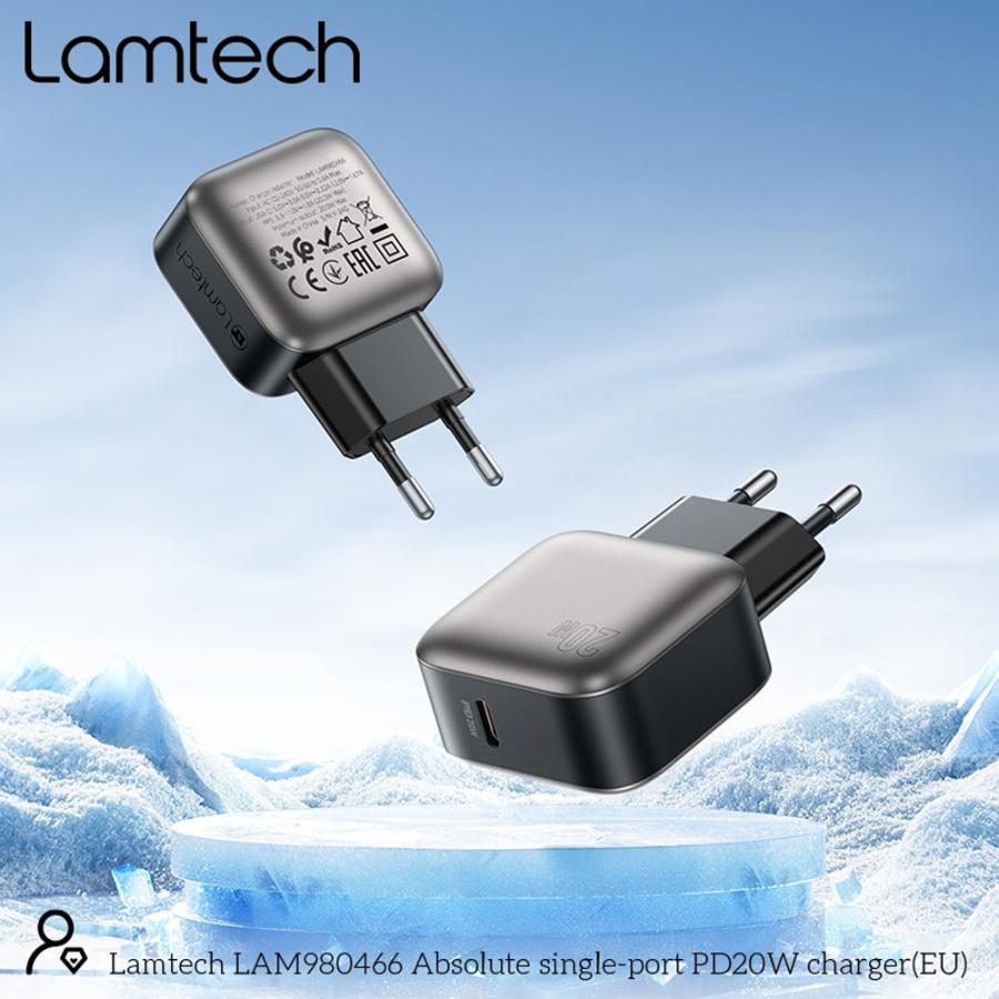 LAMTECH SINGLE TYPE-C CHARGER PD20W GREY