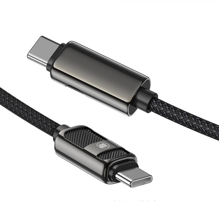 LAMTECH TYPE-C TO TYPE-C 3A HIGH POWER DISPLAY CHARGE & DATA CABLE 60W 1.2M BLACK