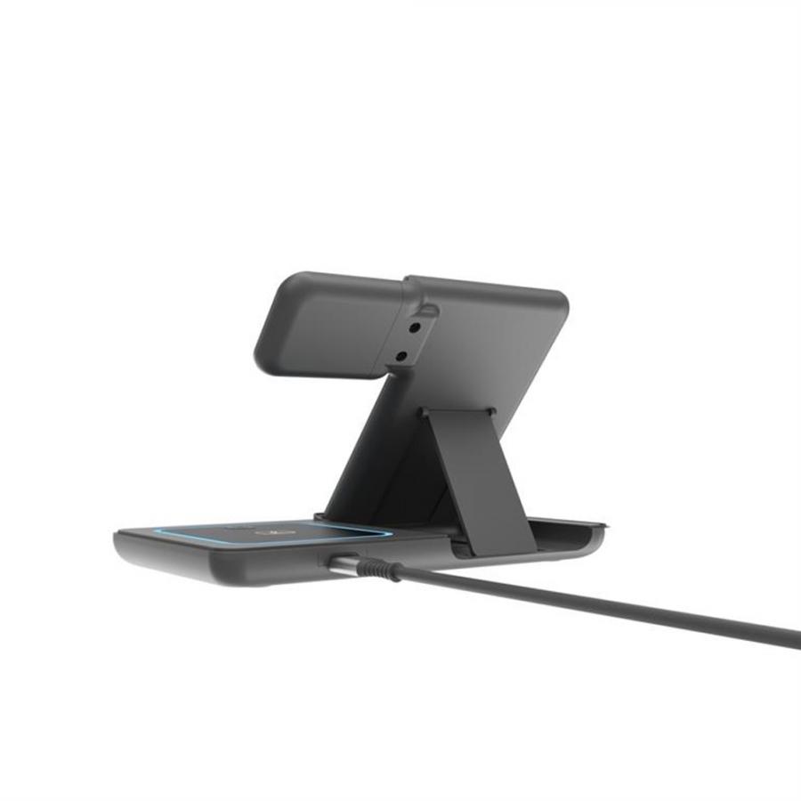 LAMTECH 3-IN-1 FOLDABLE WIRELESS CHARGER STAND 15W COMPATIBLE WITH APPLE DEVICES BLACK