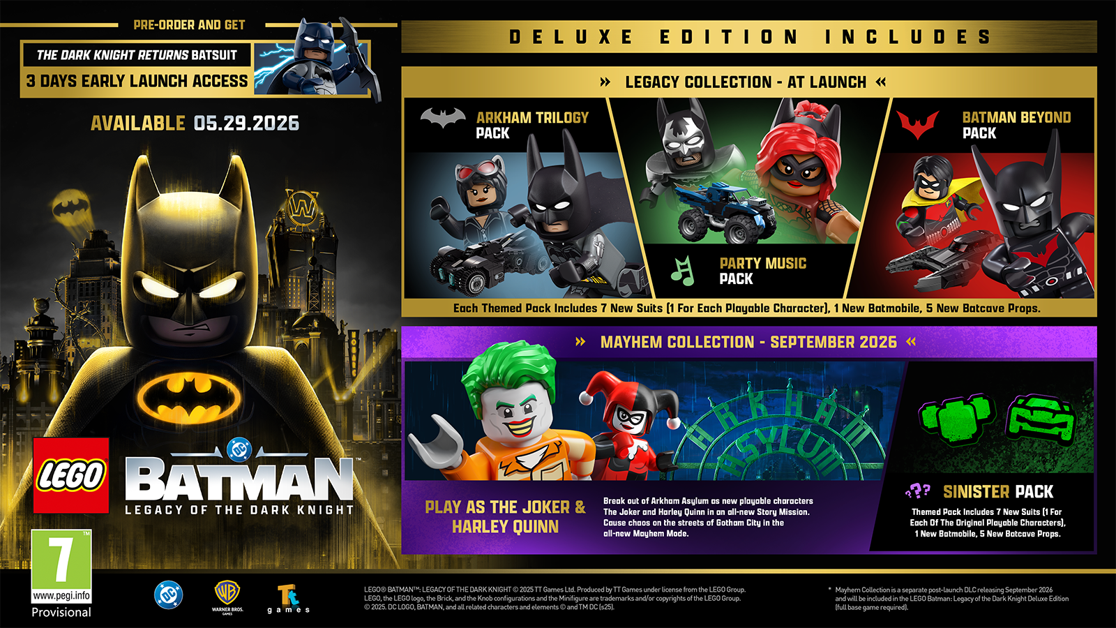 Lego Batman Legacy Of The Dark Knight Deluxe Edition Nintendo Switch 2 NEW