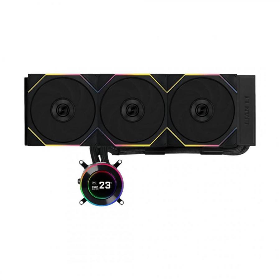 Lian Li HydroShift II LCD-C 360 RGB TL FLEX fan Black - AIO CPU Liquid Cooler with TL RGB Fans