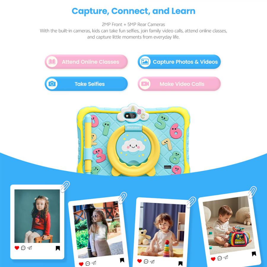 BLACKVIEW QUAD-CORE KID TABLET 7-INCH (2GB+32GB) WIFI ANDROID 11 DREAMLAND BLUE