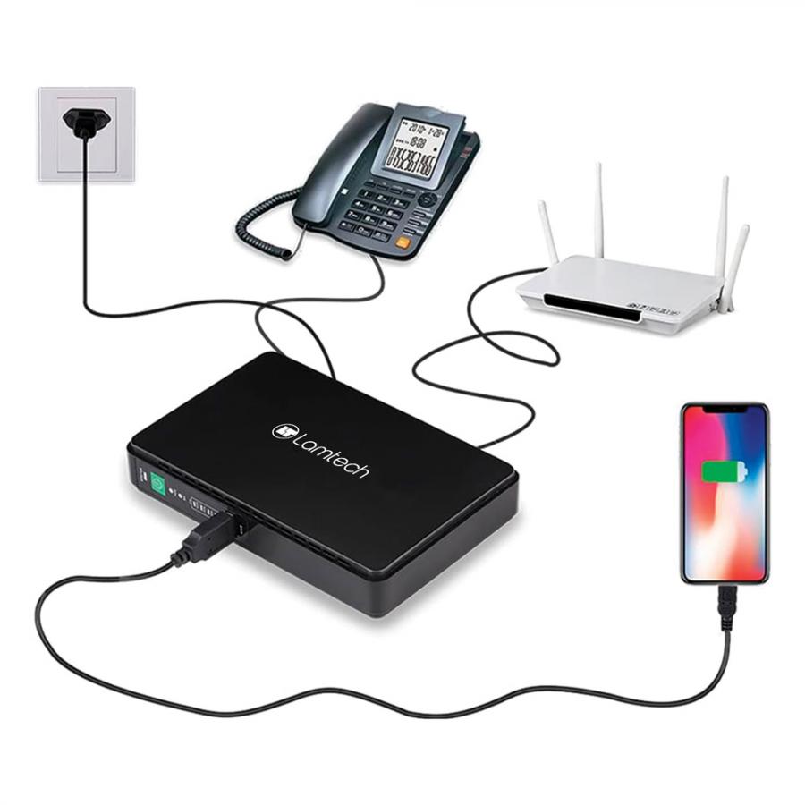LAMTECH Mini DC UPS 30W with PoΕ