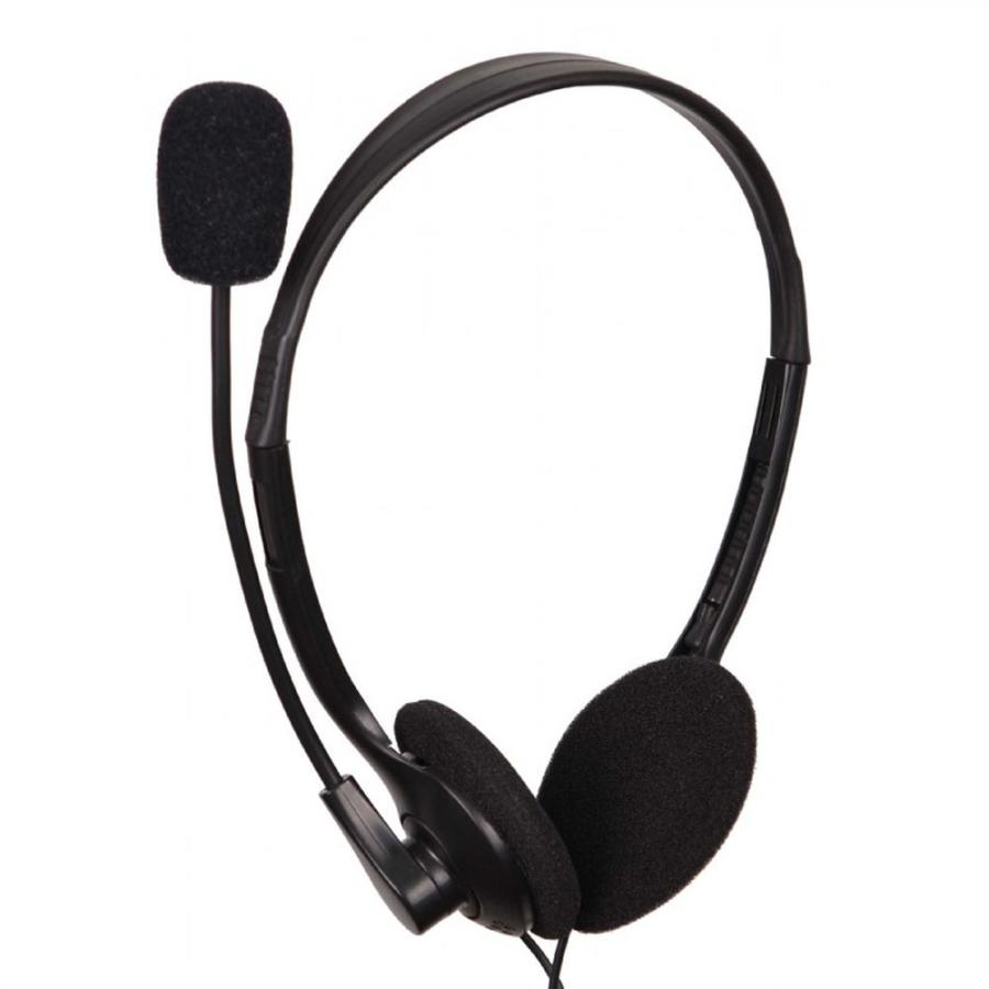 GEMBIRD STEREO HEADSET WITH VOLUME CONTROL BLACK