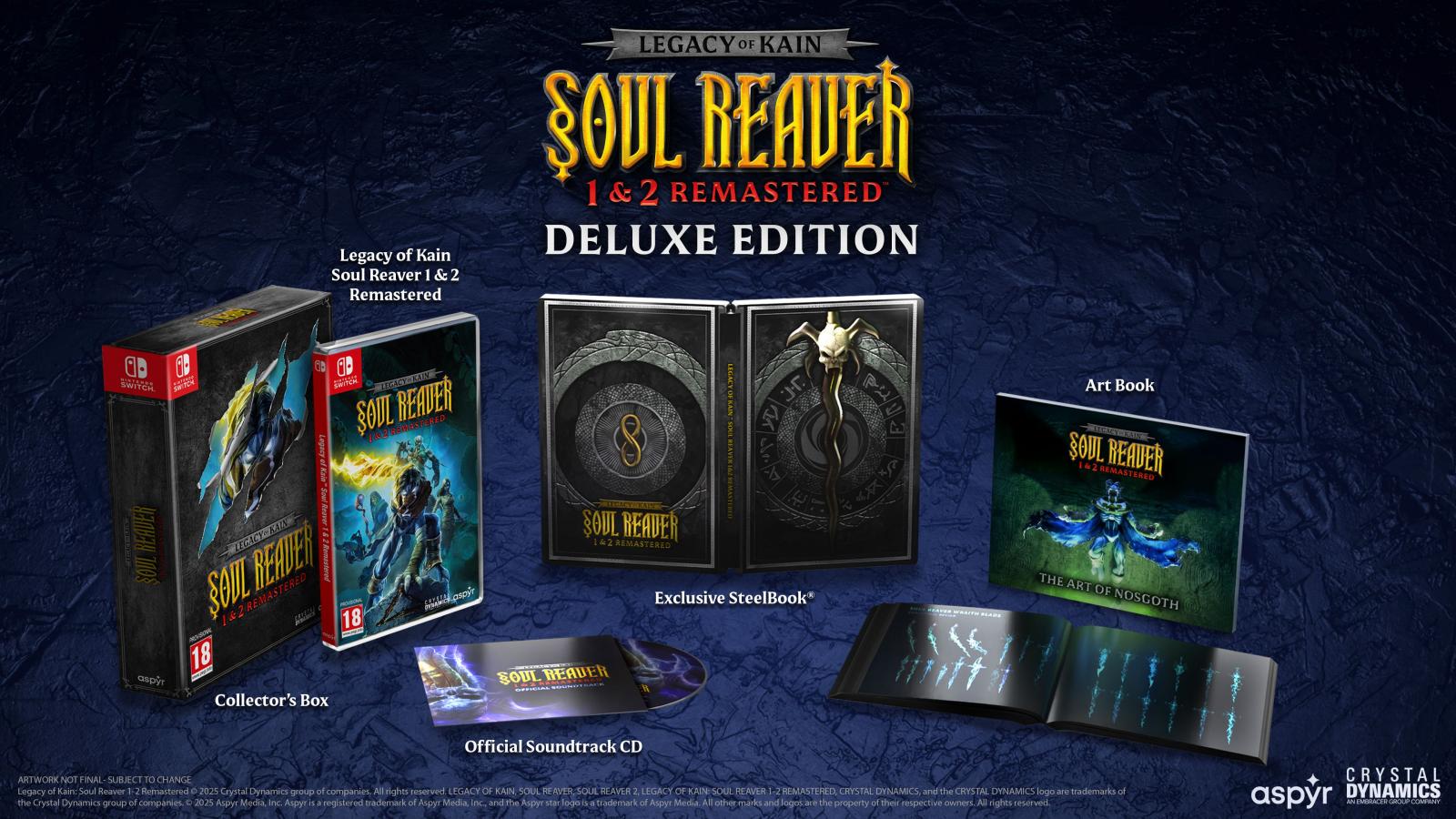 Legacy of Kain Soul Reaver 1&2 Remastered Deluxe Edition Nintendo Switch NEW