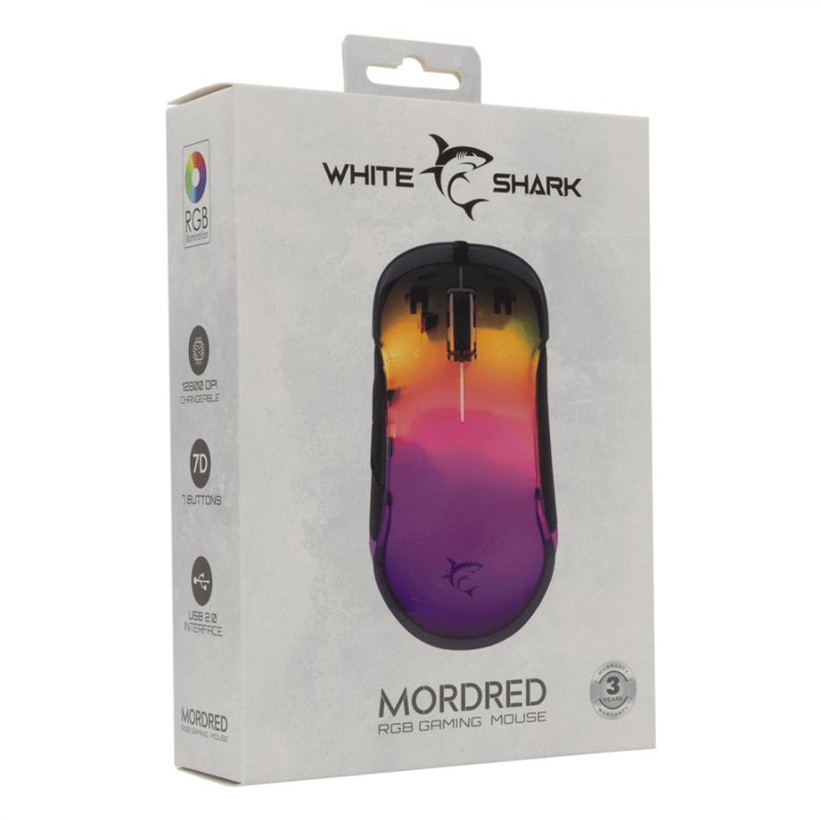 WHITE SHARK RGB WIRED GAMING MOUSE GM-5017 12800 DPI BLACK