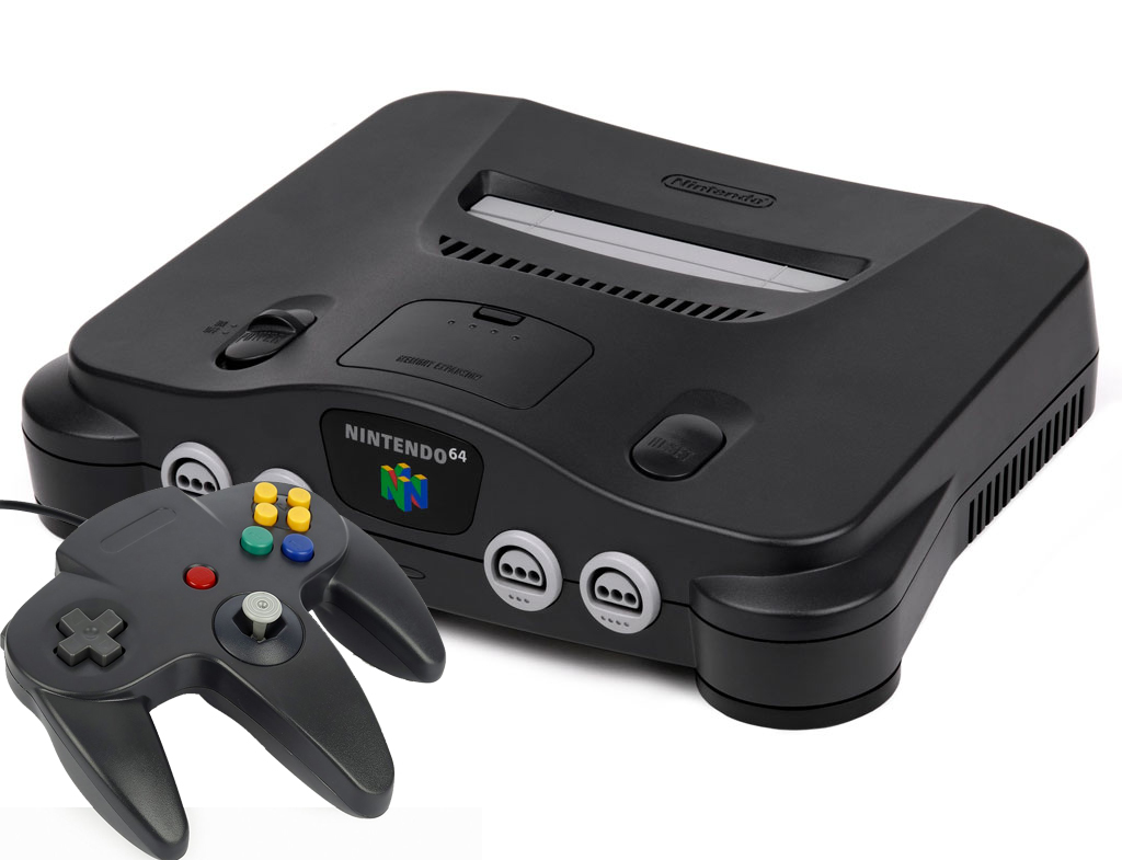 Nintendo 64 Console Black USED (UNBOXED) with UNOFFICIAL Contoller Black + AV+AC