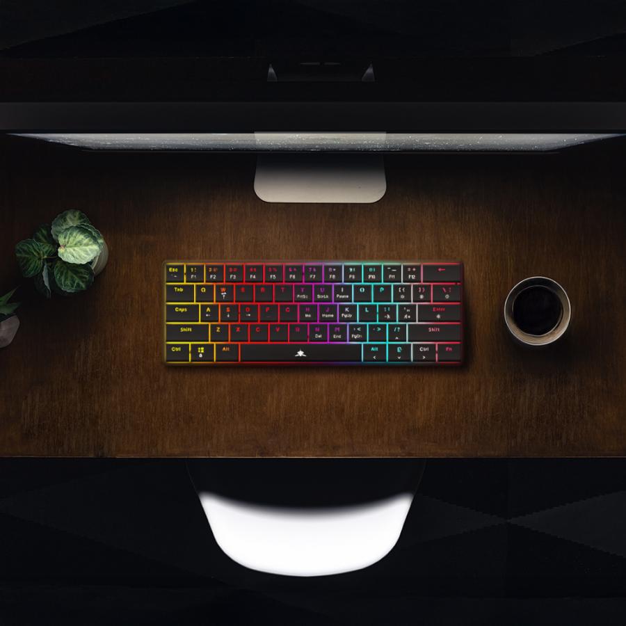 WHITE SHARK MECH KEYBOARD GK-006121 NAGAMAKI BLACK US BLUE SWITCH