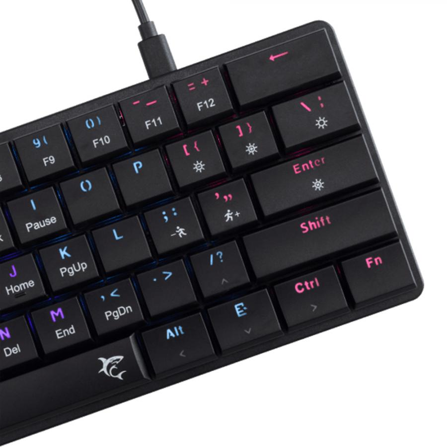 WHITE SHARK MECH KEYBOARD GK-006131 NAGAMAKI BLACK US BROWN SWITCH