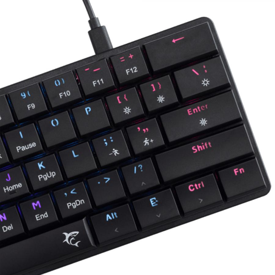 WHITE SHARK MECH KEYBOARD GK-006111 NAGAMAKI BLACK US RED SWITCH