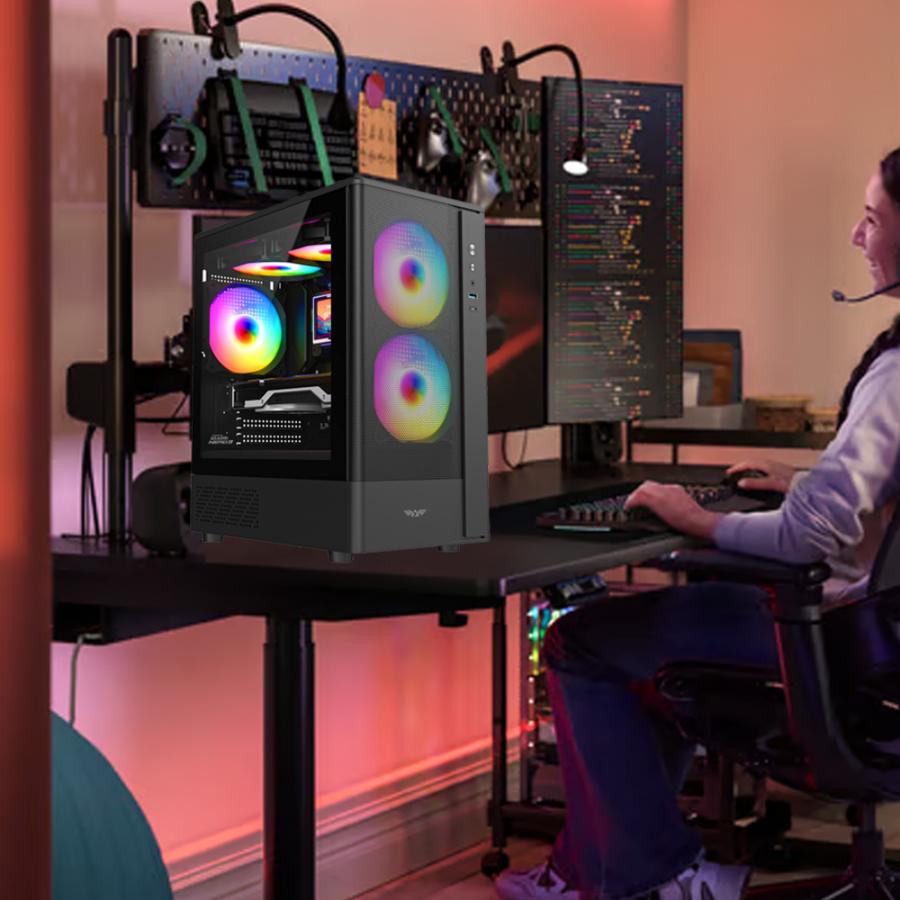 ARMAGGEDDON GAMING PC CASE AQUARON NEMO 3 BLACK