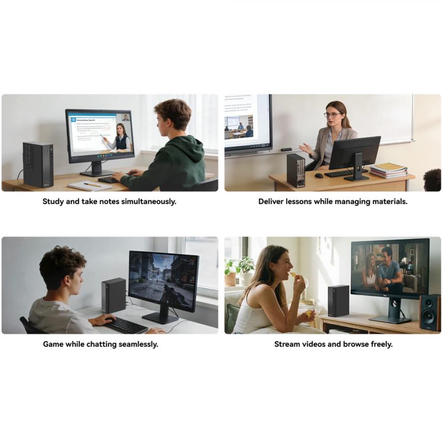 BLACKVIEW MINI PC OCTA-CORE INTEL CORE 5 210H GEN13 (16GB+512GB) WIN11 PRO BLACK