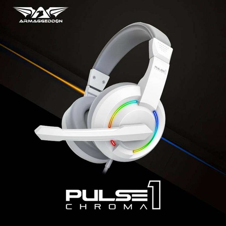 ARMMAGGEDDON GAMING HEADSET RGB 2.1 PULSE 1 CHROMA WHITE