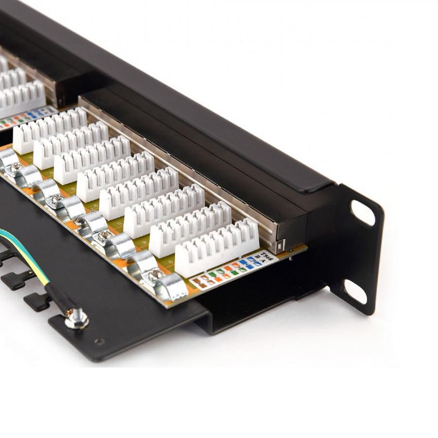 CABLEXPERT CAT6 24 PORT SHIELDED PATCH PANEL 19' 1U BLACK