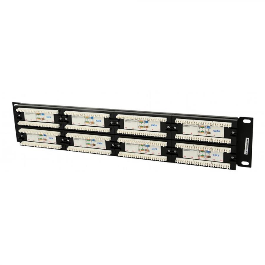 CABLEXPERT CAT.6 48 PORT PATCH PANEL WITH REAR CABLE MANAGEMENT