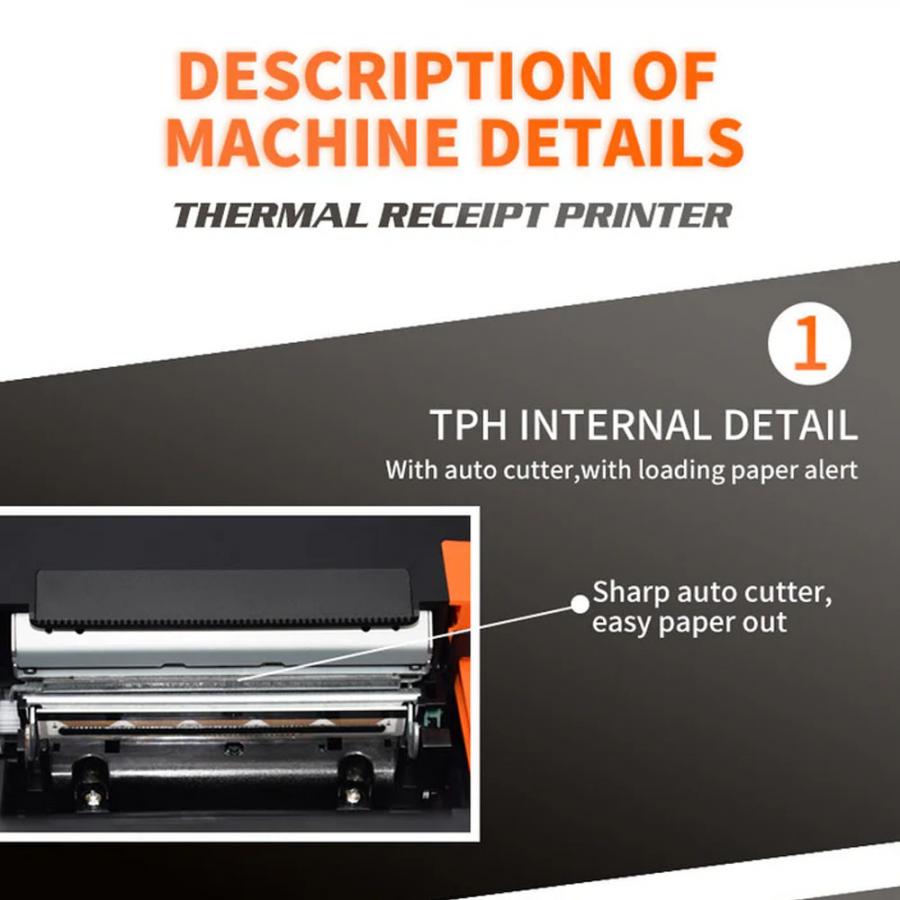 NETUM LAN RECEIPT THERMAL PRINTER 80MM BLACK