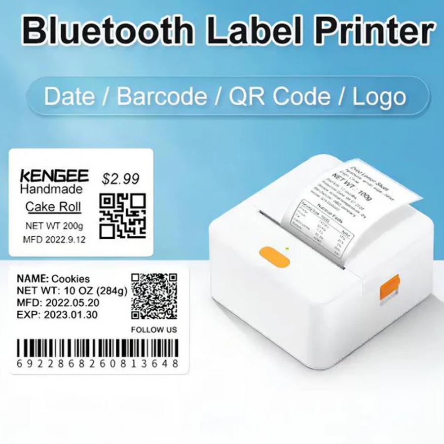 NETUM BLUETOOTH MINI LABEL THERMAL PRINTER WHITE