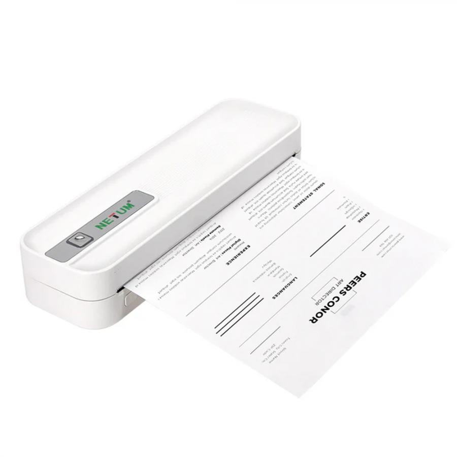 NETUM PORTABLE RECHARGEABLE THERMAL A4 PRINTER P801 WHITE