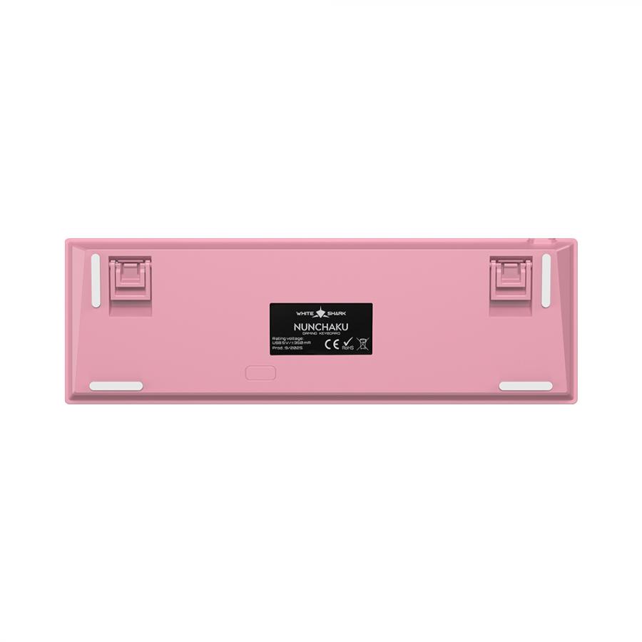 WHITE SHARK MECH KEYBOARD US LAYOUT GK-007411 RED SWITCH PINK GRADIENT