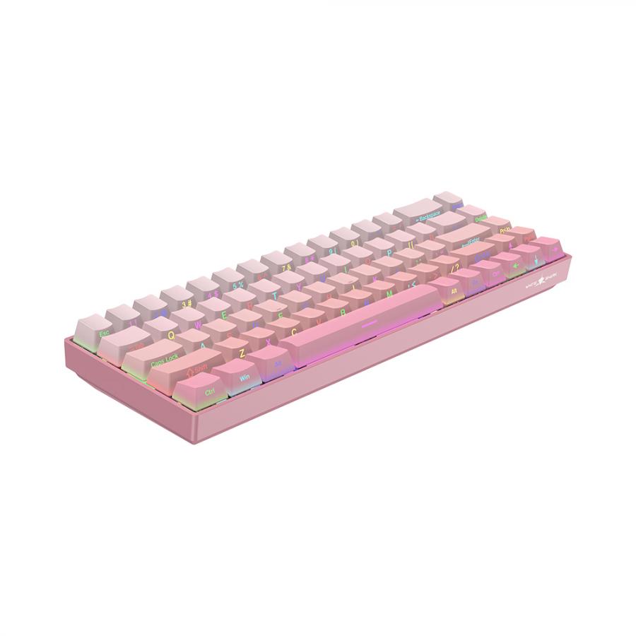 WHITE SHARK MECH KEYBOARD US LAYOUT GK-007411 RED SWITCH PINK GRADIENT