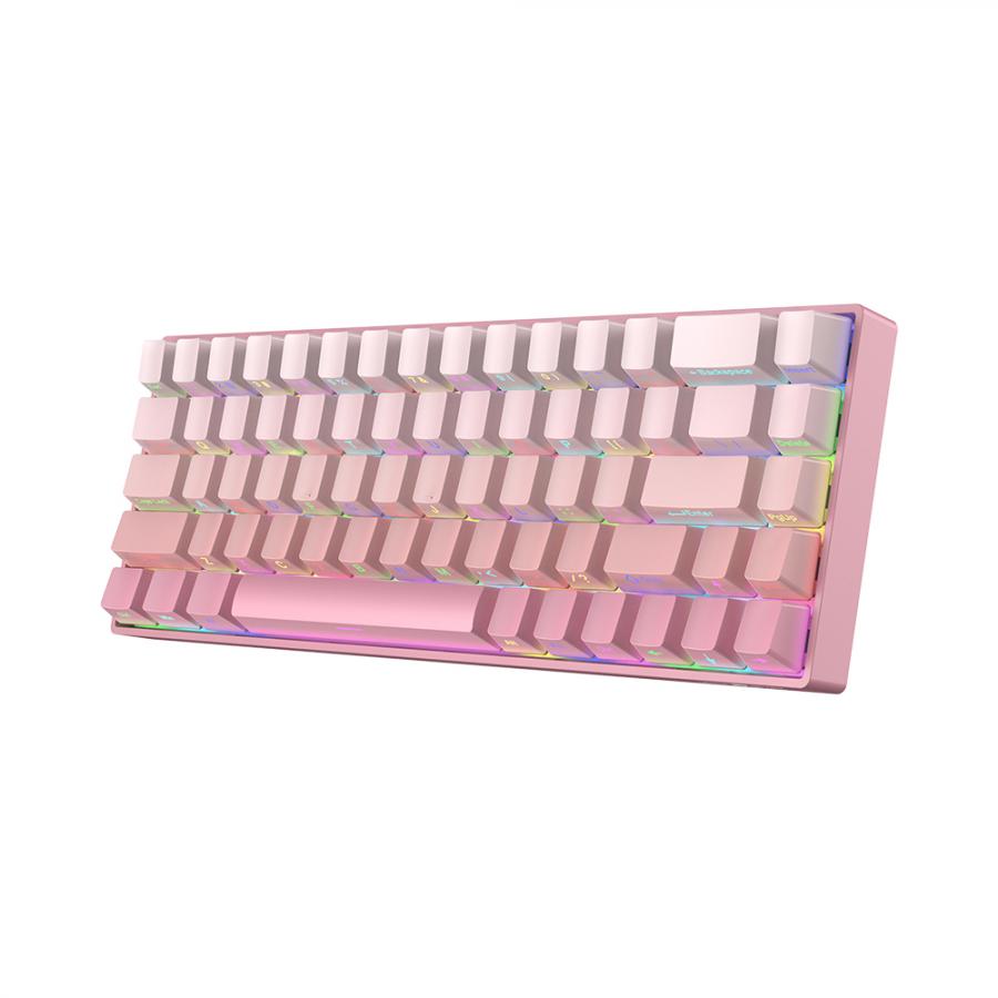 WHITE SHARK MECH KEYBOARD US LAYOUT GK-007411 RED SWITCH PINK GRADIENT