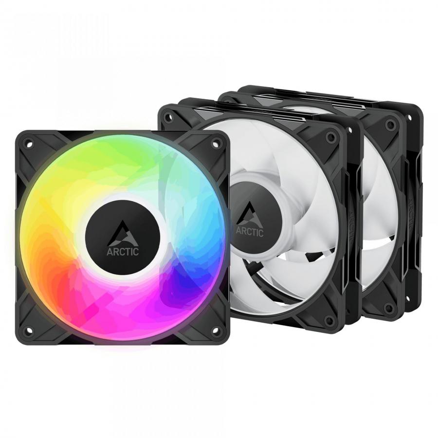 ARCTIC P12 Pro A-RGB LN - 3 Pack - 120mm Case Fan- Low Noise fluid dynamic - 2000 RPM - PWM