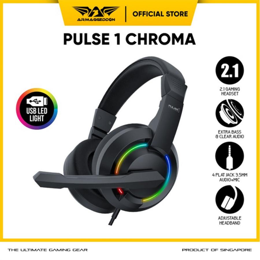 ARMMAGGEDDON GAMING HEADSET RGB 2.1 PULSE 1 CHROMA