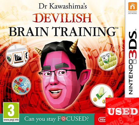 Dr Kawashima's Devilish Brain Training Can You Stay Focused? 3DS USED