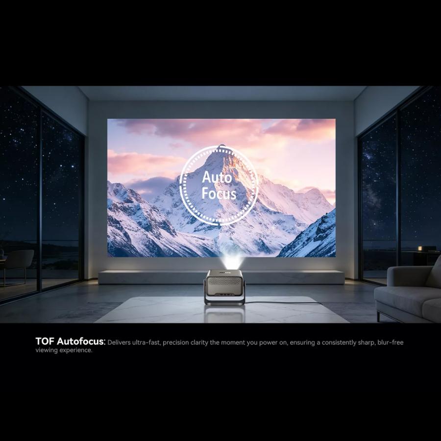 BLACKVIEW WIFI BT PROJECTOR 1000 ANSI LUMENS HDR10 1080P SPACE SILVER