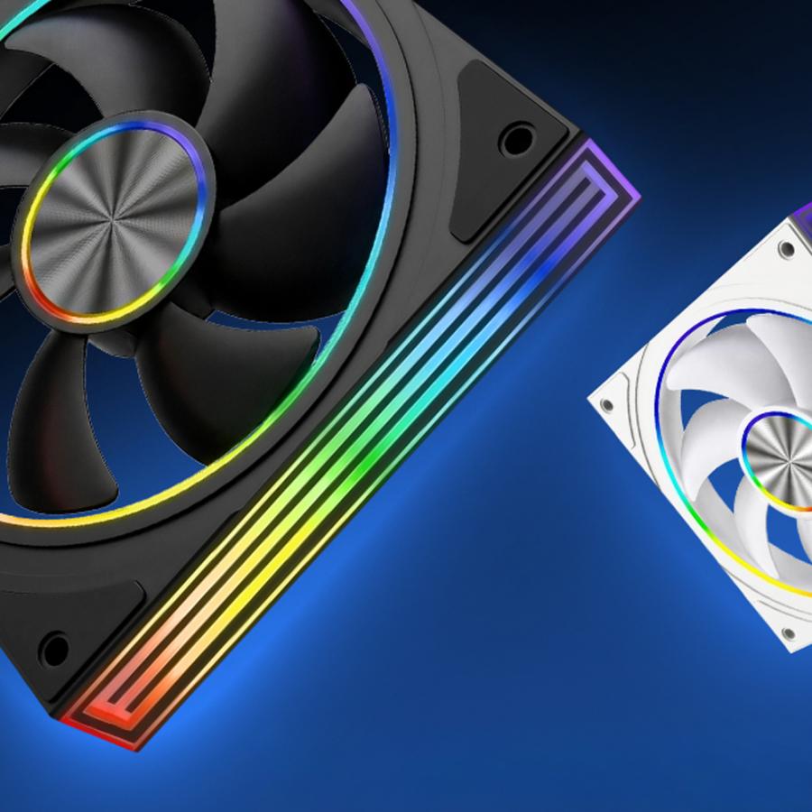 ARMAGGEDDON ARGB PC FAN KIT 8000 PWM 120-V REVERSE BLACK
