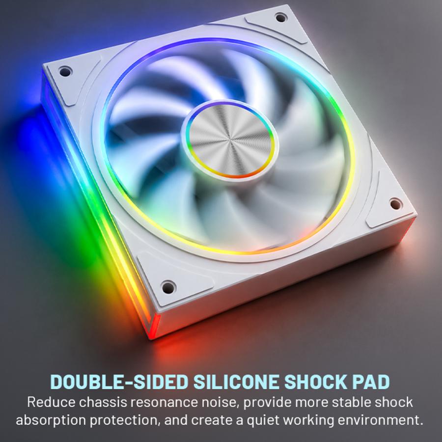 ARMAGGEDDON ARGB PC FAN KIT 8000 PWM 120-V FORWARD WHITE