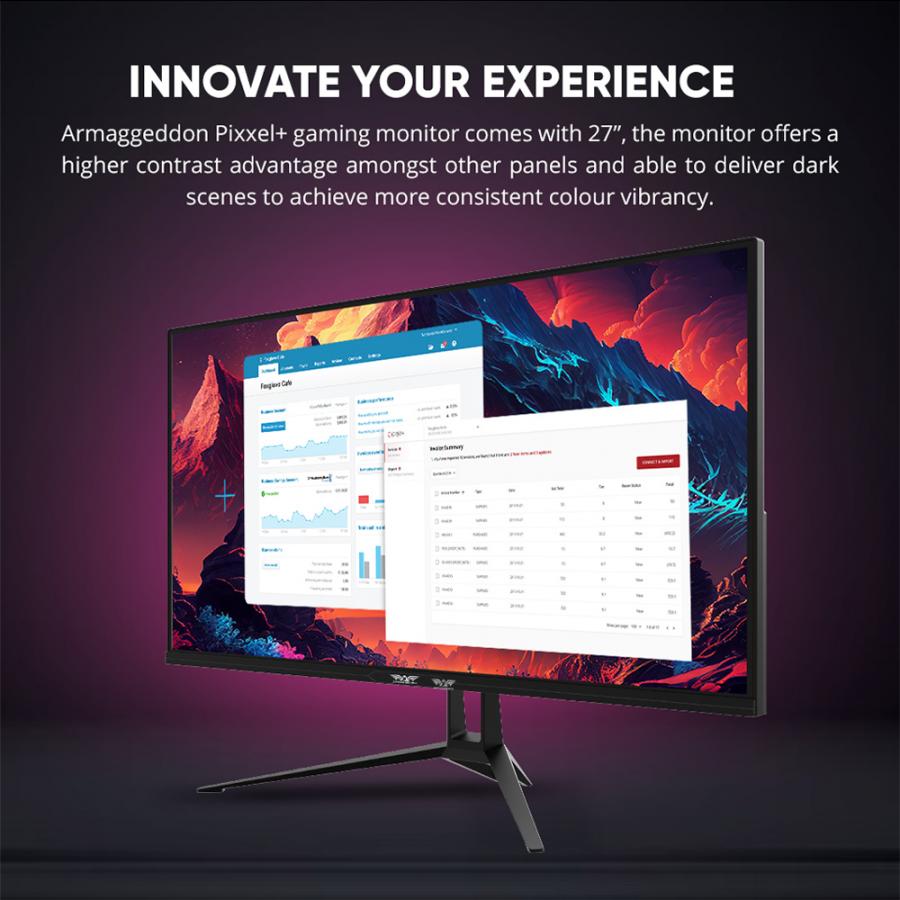 ARMAGGEDDON 27' FHD MONITOR PIXXEL+ 165HZ SRGB BLACK