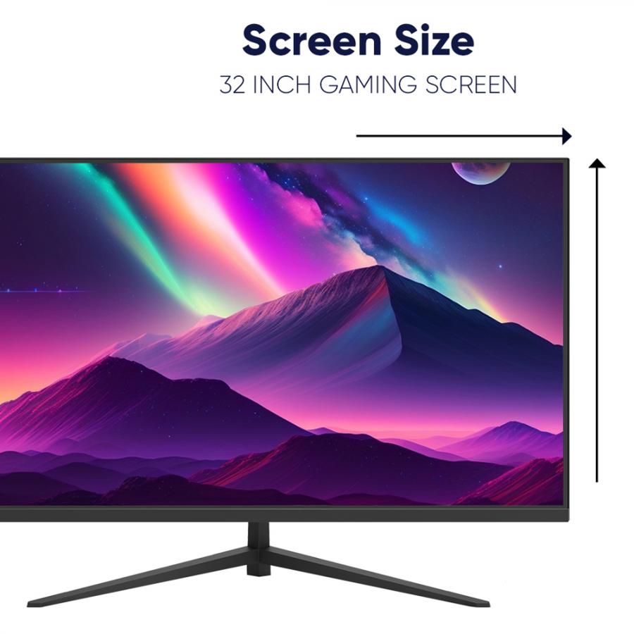 ARMAGGEDDON 32' 2K WQHD MONITOR PIXXEL+ 180HZ AMD FREE SYNC BLACK