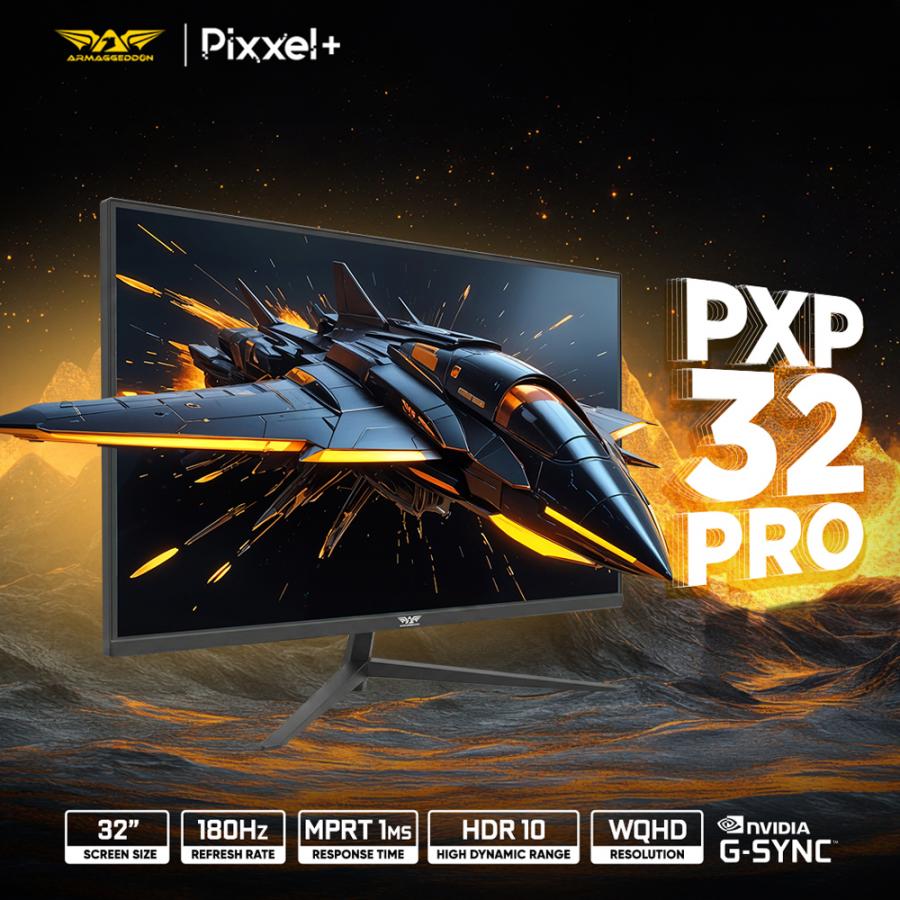 ARMAGGEDDON 32' 2K WQHD MONITOR PIXXEL+ 180HZ AMD FREE SYNC BLACK