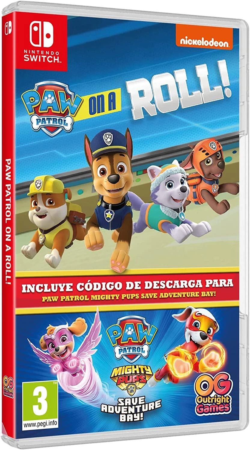 Paw Patrol on a Roll + Paw Patrol Mighty Pups Mea Sped Compilation  Nintendo Switch NEW
