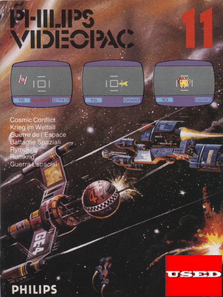Philips Videopac 11 Cosmic Conflict Philips G7000 USED