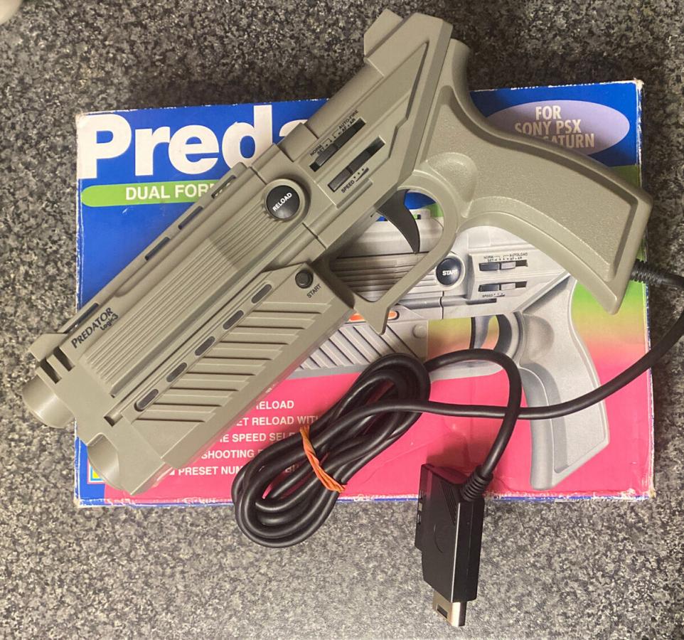 Predator Dual Automatic Gun for PSX / Sega Saturn NEW