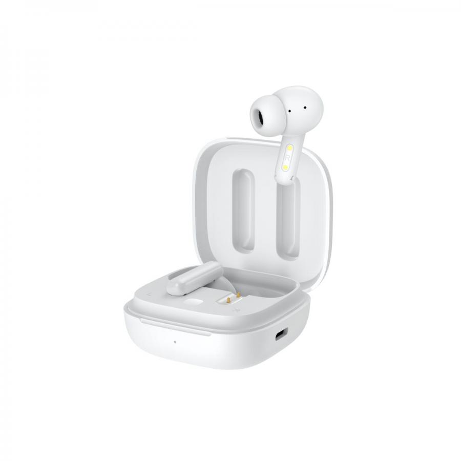QCY T13 ANC White - TWS 10mm Dynamic Driver, 4-mic 28dB ANC, Bluetooth 5.3, 7hr-30hr, 75ms latency