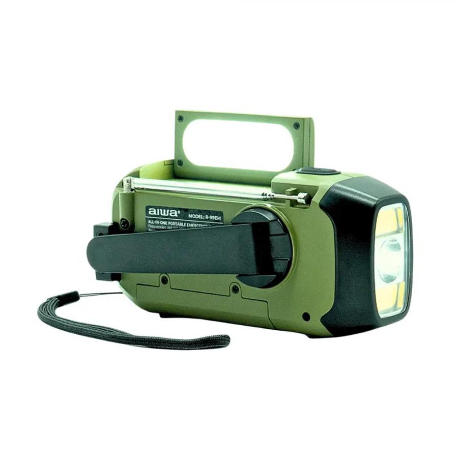 AIWA PORTABLE EMERGENCY RADIO WITH AM/FM RECEPTION GREEN
