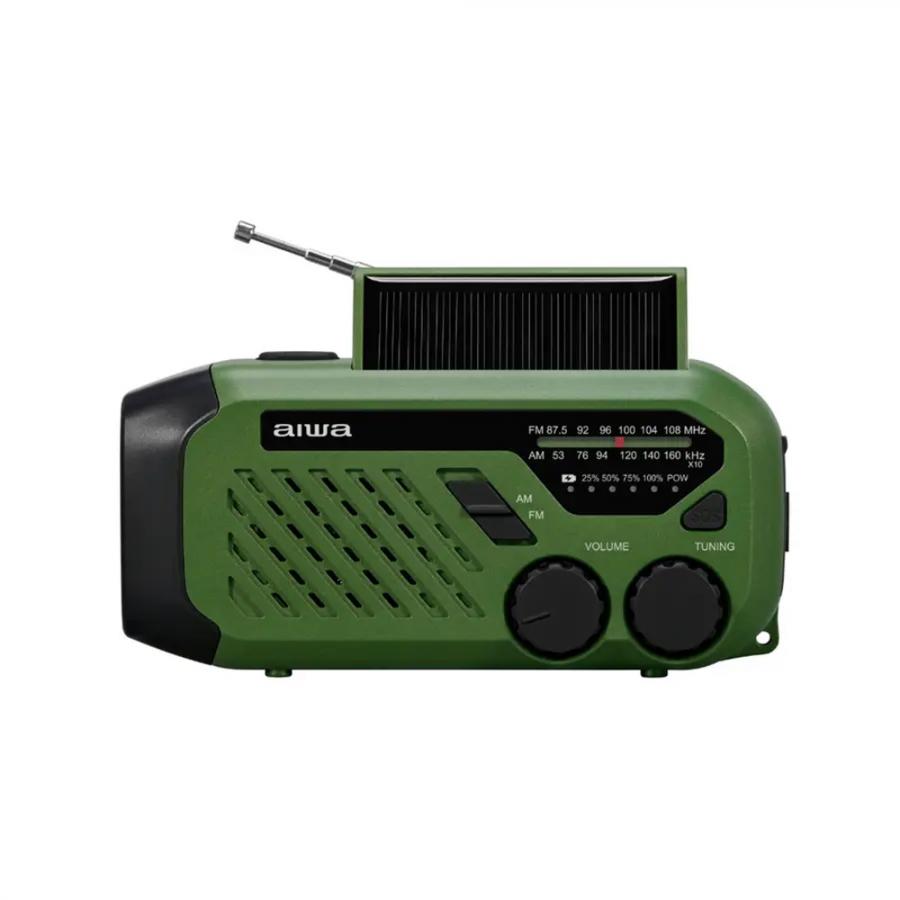 AIWA PORTABLE EMERGENCY RADIO WITH AM/FM RECEPTION GREEN