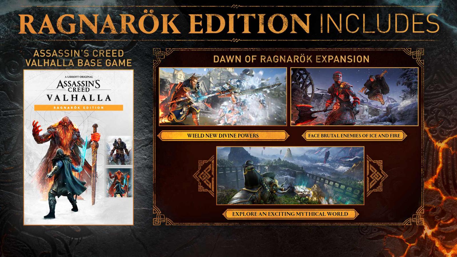 Assassin's Creed Valhalla Ragnarok Edition - Set of  Base Game & Expansion Dawn Of Ragnarok (Code In A Box)  PS5 NEW  