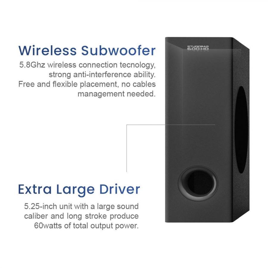SONICGEAR BT5.0 SOUNDBAR & SUBWOOFER 120W BLACK