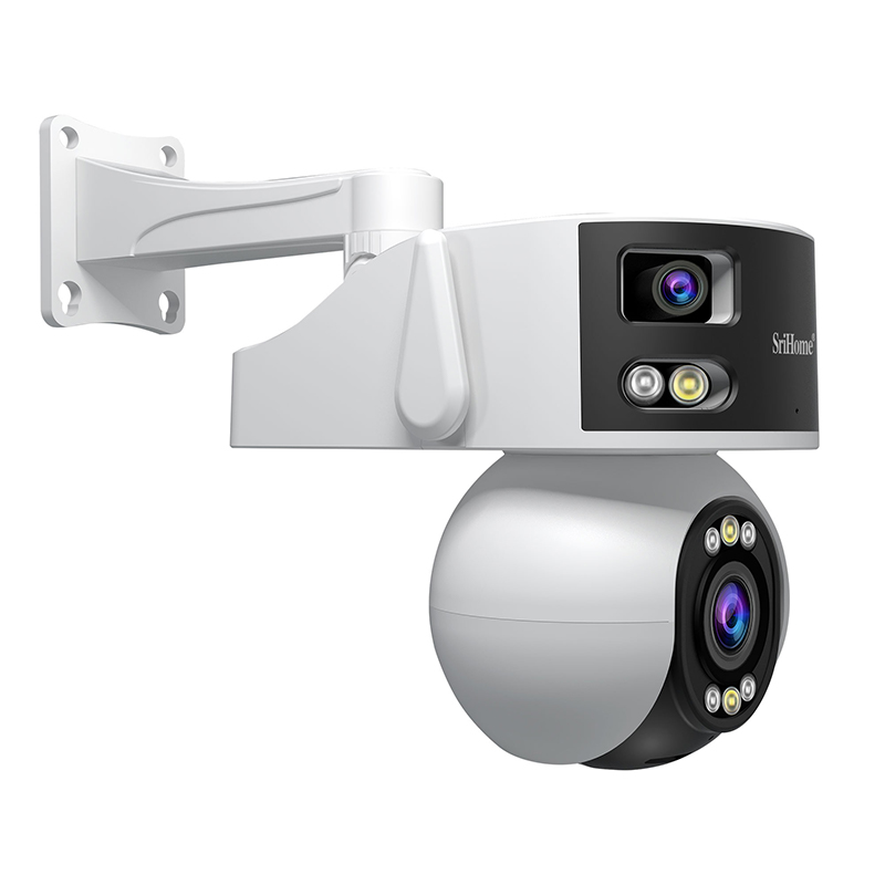 SRIHOME 8MP HD MULTI-LENS SUPER WIDE ANLGE PANORAMIC PTZ OUTDOOR CAMERA