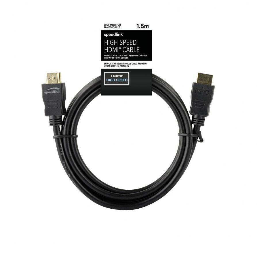 SPEEDLINK SL-4414-BK-150 , HIGH SPEED HDMI CABLE, 1.5 METERS (NO PACKAGING)