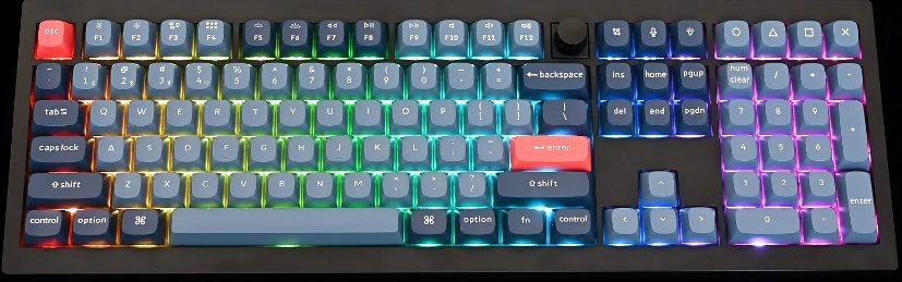 Keychron K5 V2 (K5X-B4) QMK Wireless Mechanical Keyboard Banana Switch RGB 100% US Layout