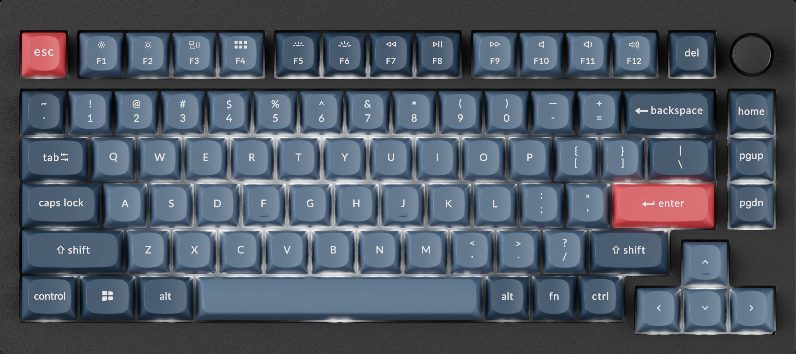 Keychron C75 HE (C75H-D1) Hot-Swap Mechanical Keyboard Magnetic Switch Black 75% US Layout