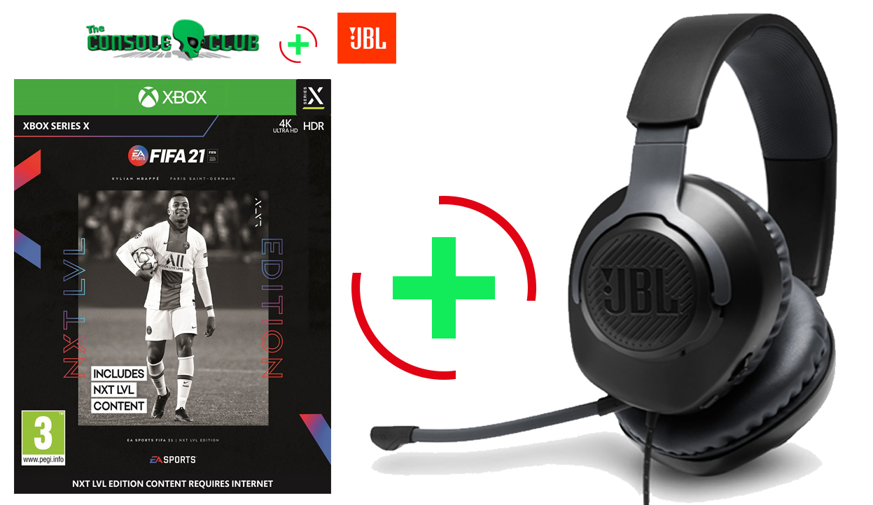 Fifa 21 Next Level XBOX Series X  NEW   + JBL Quantum 100, Over-Ear Wired Gaming Headset (Black)