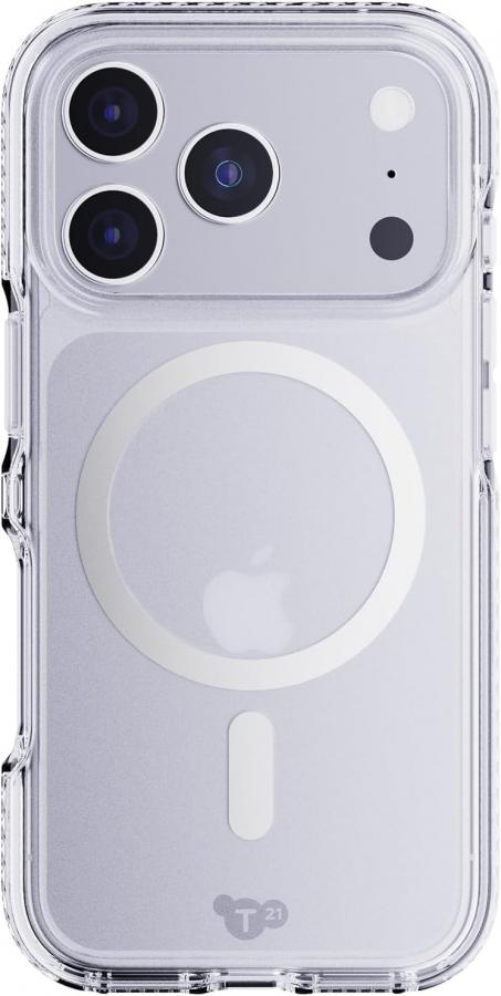 TECH21 IPHONE 17 PRO CASE (T21-11397) EVOCRYSTAL W/MAGSAFE CLEAR/METALIC SILVER