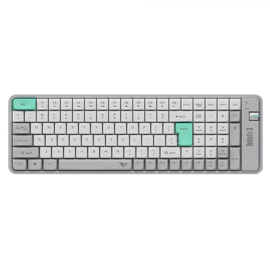 ALCATROZ BT5.3/2.4G MULTI-DEVICE RECHARGEABLE KEYBOARD TETRIZ AIR 3 WINTER WHITE